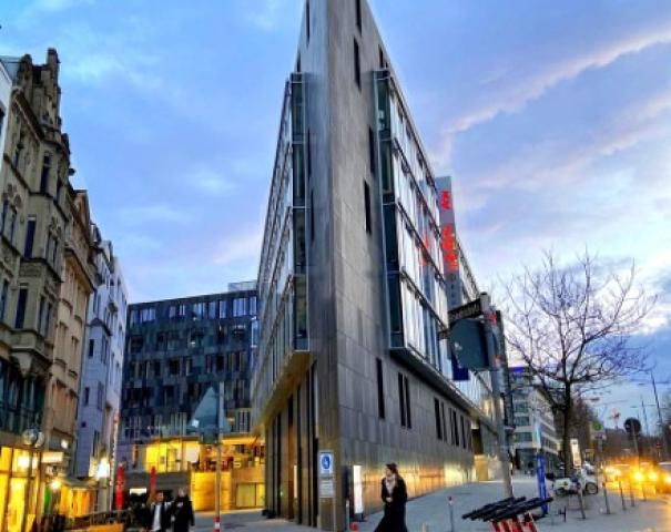 office building and e-steps