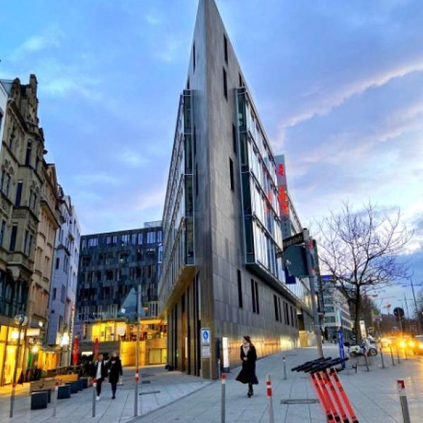 office building and e-steps